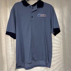 Vintage USPS Collared Embroidered Polo Shirt - Large